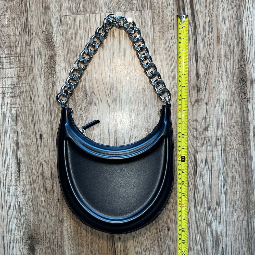 EUC Zara Half Moon Chain Strap Shoulder Bag - Picture 9 of 12